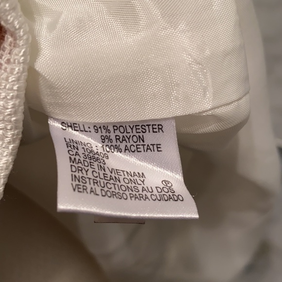 TAHARI ARTHUR S. LEVINE WHITE POLY BL SKIRT SZ 12 - Picture 13 of 13